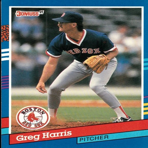 Greg Harris (Boston Red Sox) 1990 Leaf Donruss '91 Series 1 Card-Card Number 306 - Picture 1 of 2